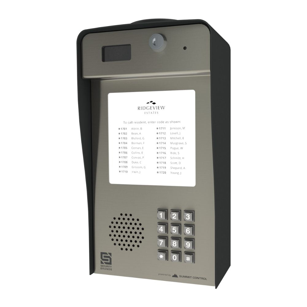 Security Brands Ascent X2 - Cellular Multi-Tenant Entry System with Directory Insert | SEC-16-X2