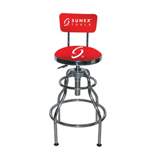 Sunex Tools Hydraulic Shop Stool (Chrome) - 8516