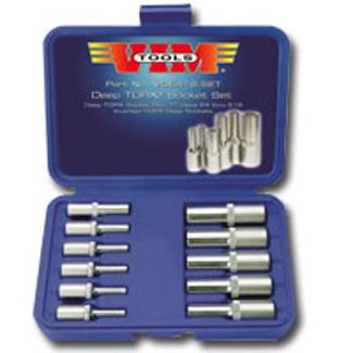11 Piece Deep Torx Socket Set - E4 Thru E18