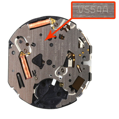Epson Japanese Solar 4 Hand Quartz Watch Movement VS54 Battery Indicator Hand At 6:00Date At 3:00 Overall Height 7.0mm