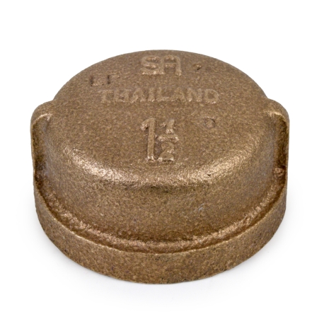 1-1/2" FPT Brass Cap, Lead-Free