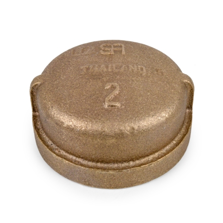 2" FPT Brass Cap, Lead-Free