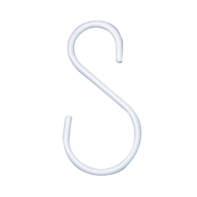 White S-shaped Hanging Hook Extender, 3.5" – Pack Of 2