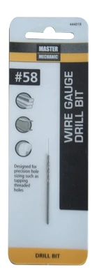 Number 58 Size 1 And 5 Eighths Inch Wire Gauge Drill Bit With Black Oxide Finish