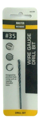 #35 2-5/8-inch Black Oxide Wire Gauge Drill Bit