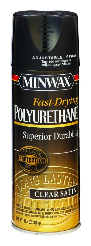Warm Satin Clear Spray Polyurethane, 11.5 Oz. - Fast-drying Oil-based Finish