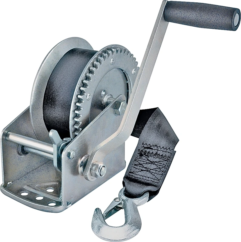Winch, 20-ft. Strap & Hook, 1,500-lb.