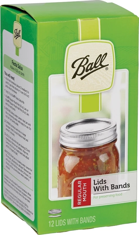 Regular Mouth Jar Lid With Bands (12-count)