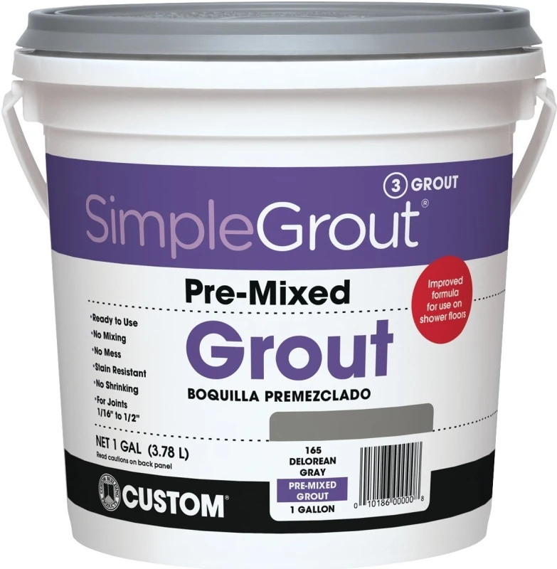 Gallon Delorean Gray Pre-mixed Grout