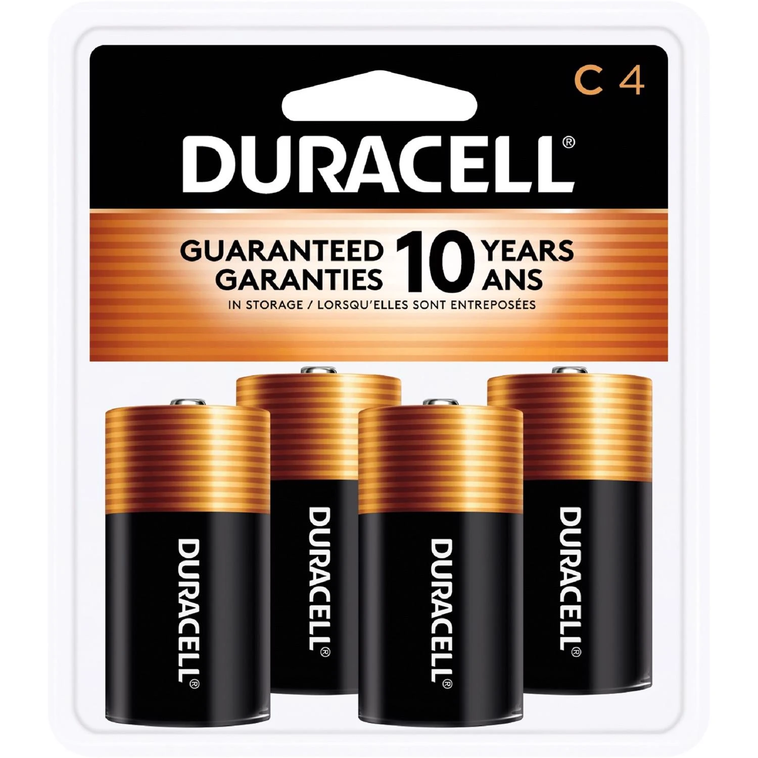 Alkaline Batteries, C, 4-pk.