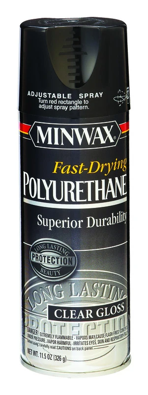 Warm Gloss Clear Spray Polyurethane, 11.5 Oz. - Fast-drying Oil-based Finish