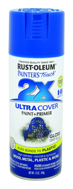 Painter's Touch 2x Ultra Cover 12 Oz. Gloss Deep Blue Spray Paint