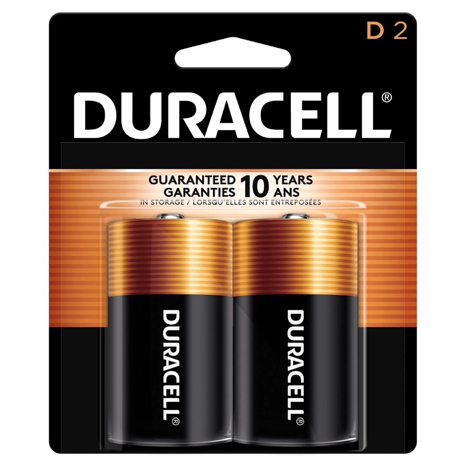 Alkaline Batteries, D, 2-pk.