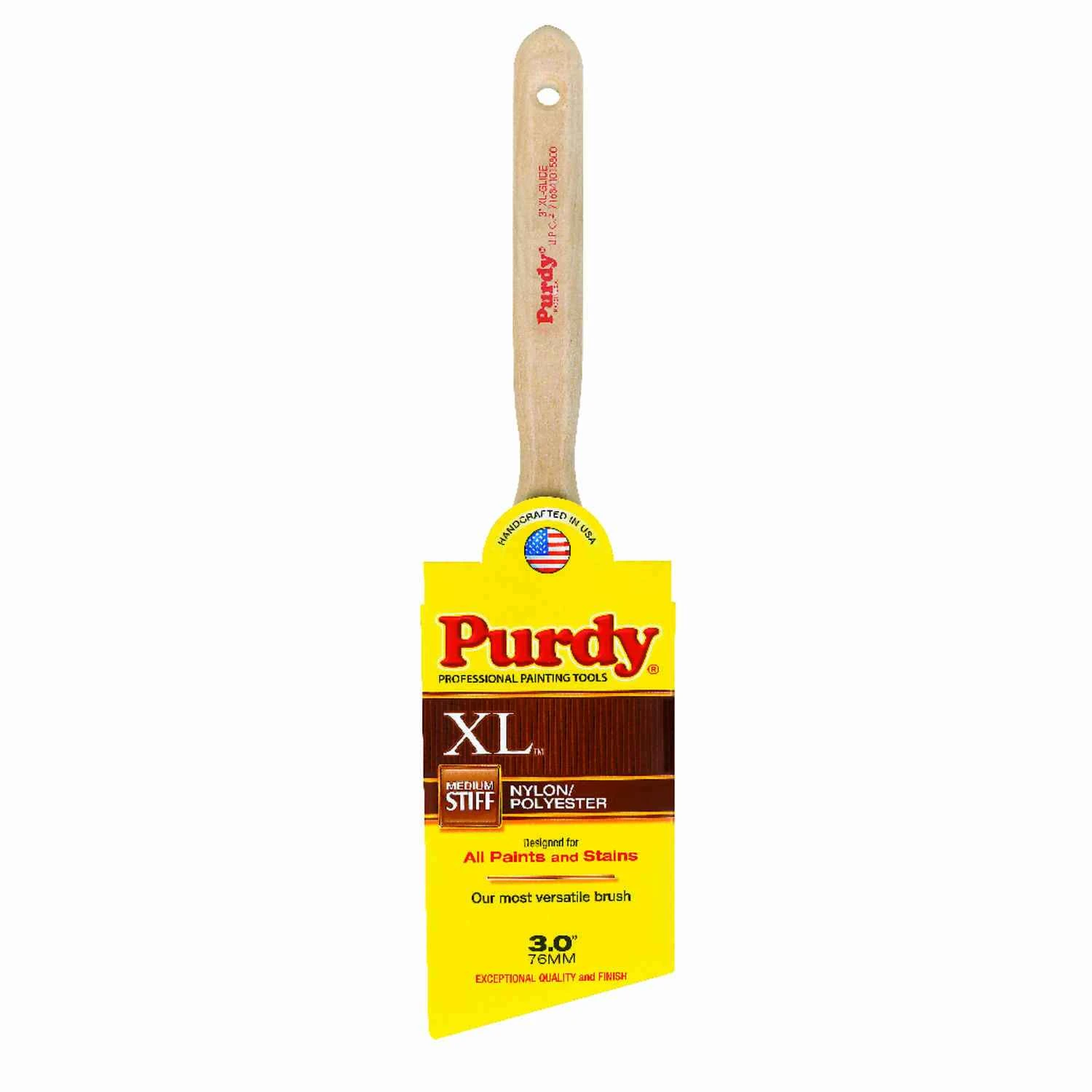Xl Glide 3 In. Angular Trim Paint Brush - Professional Quality Nylon/polyester Blend