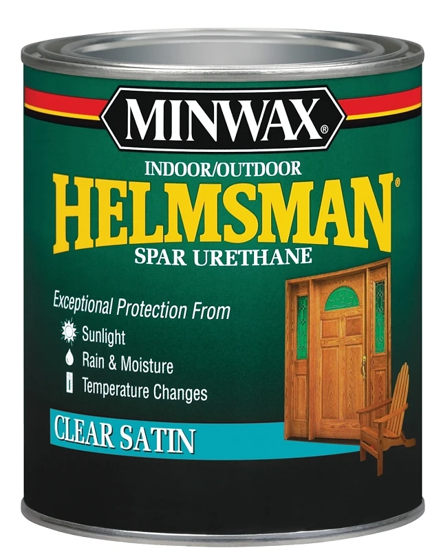 Helmsman Satin Clear Spar Urethane, 1 Quart - Oil-based Finish