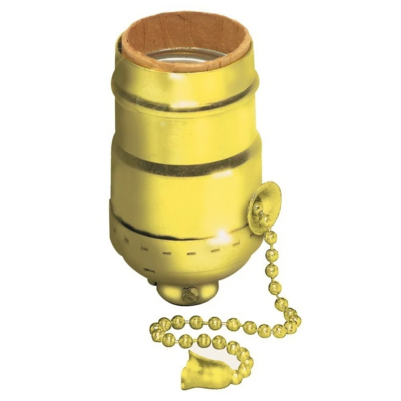 Pull Chain Medium Base Polished Gilt Lamp Socket