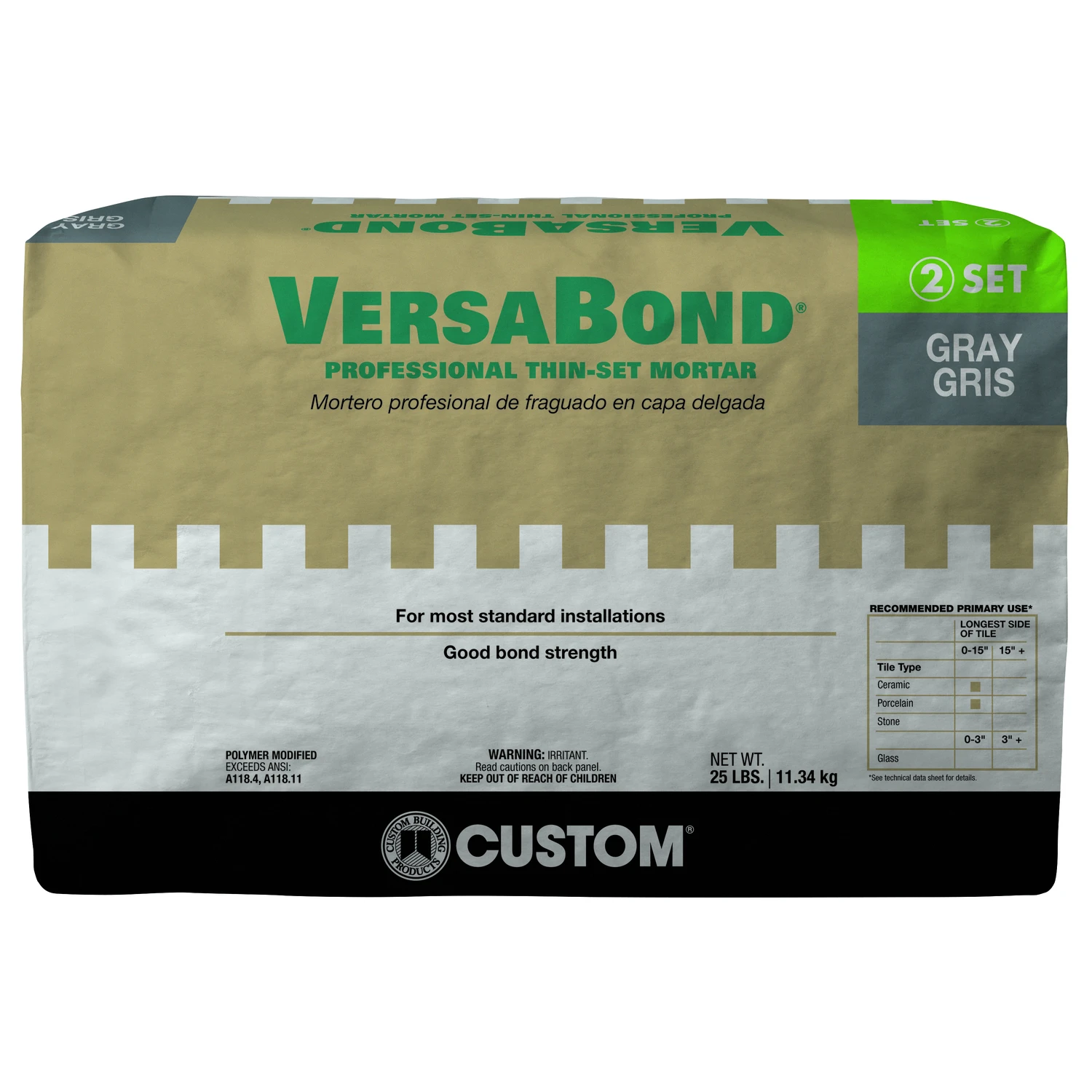 Versabond 25 Lb. Gray Fortified Thin-set Mortar