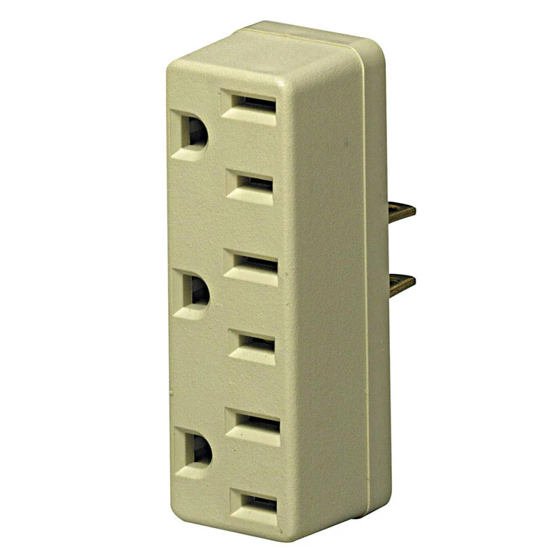 Ivory 15a Triple Tap Outlet Adapter, Model 001-00698-00i