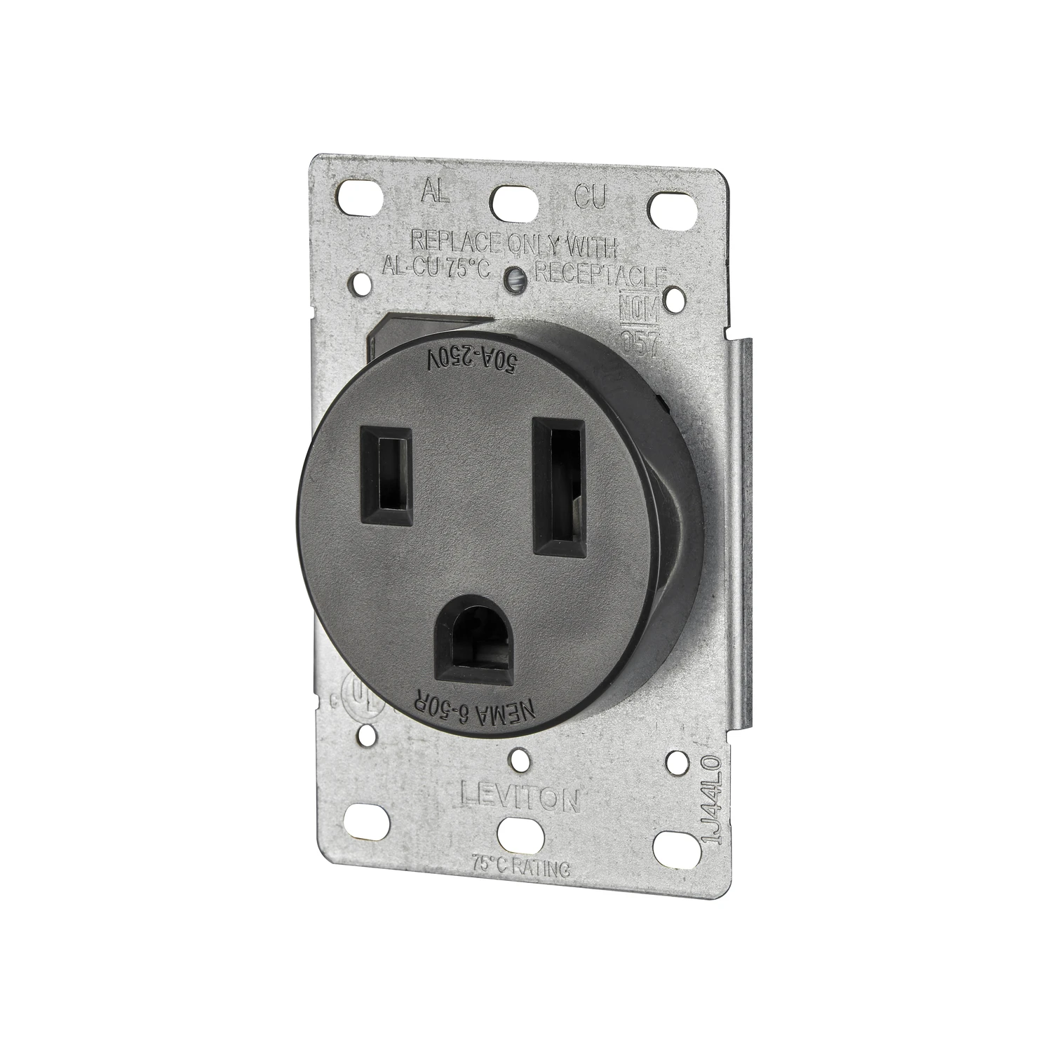 50a Flush Mount Black 6-50r Welder Power Outlet