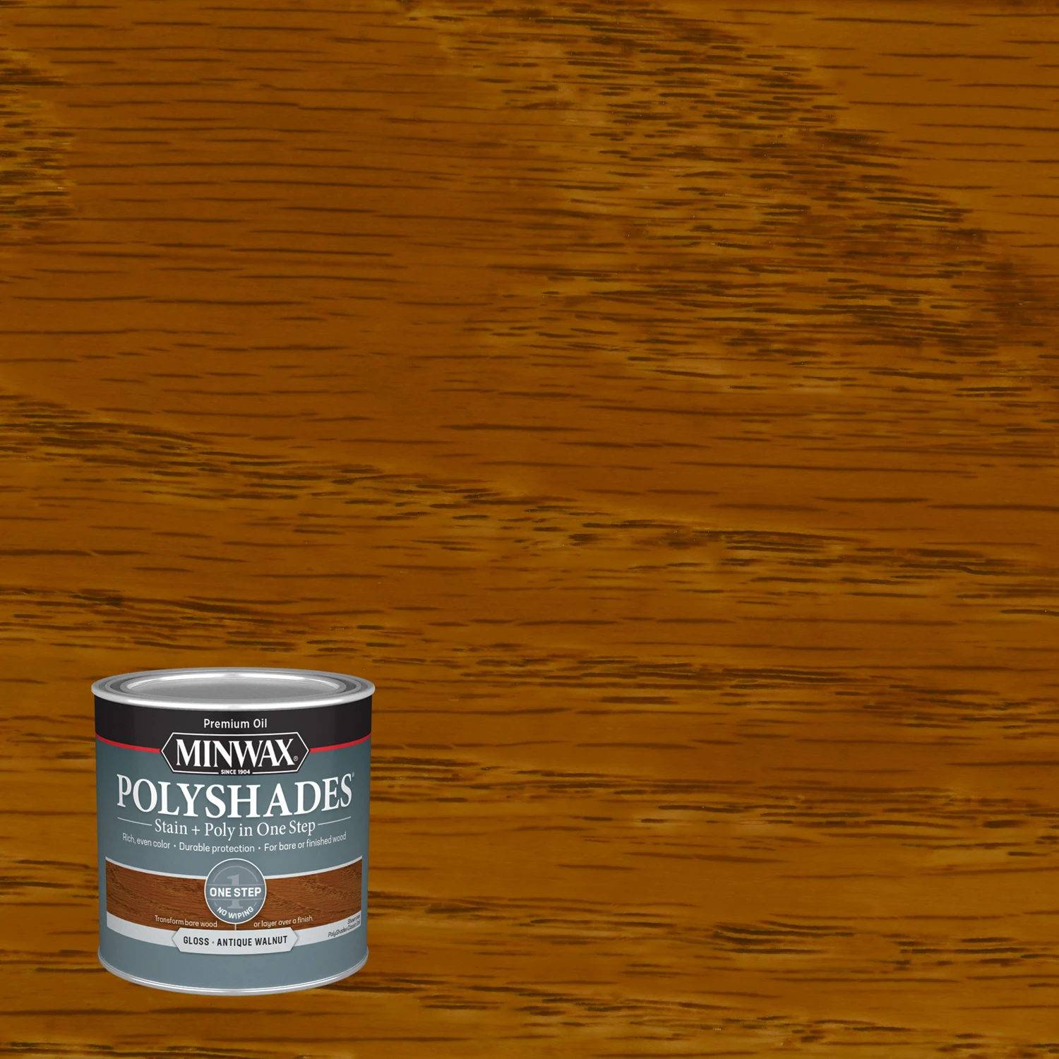 Polyshades 1/2 Pt. Gloss Stain & Finish Polyurethane, Antique Walnut
