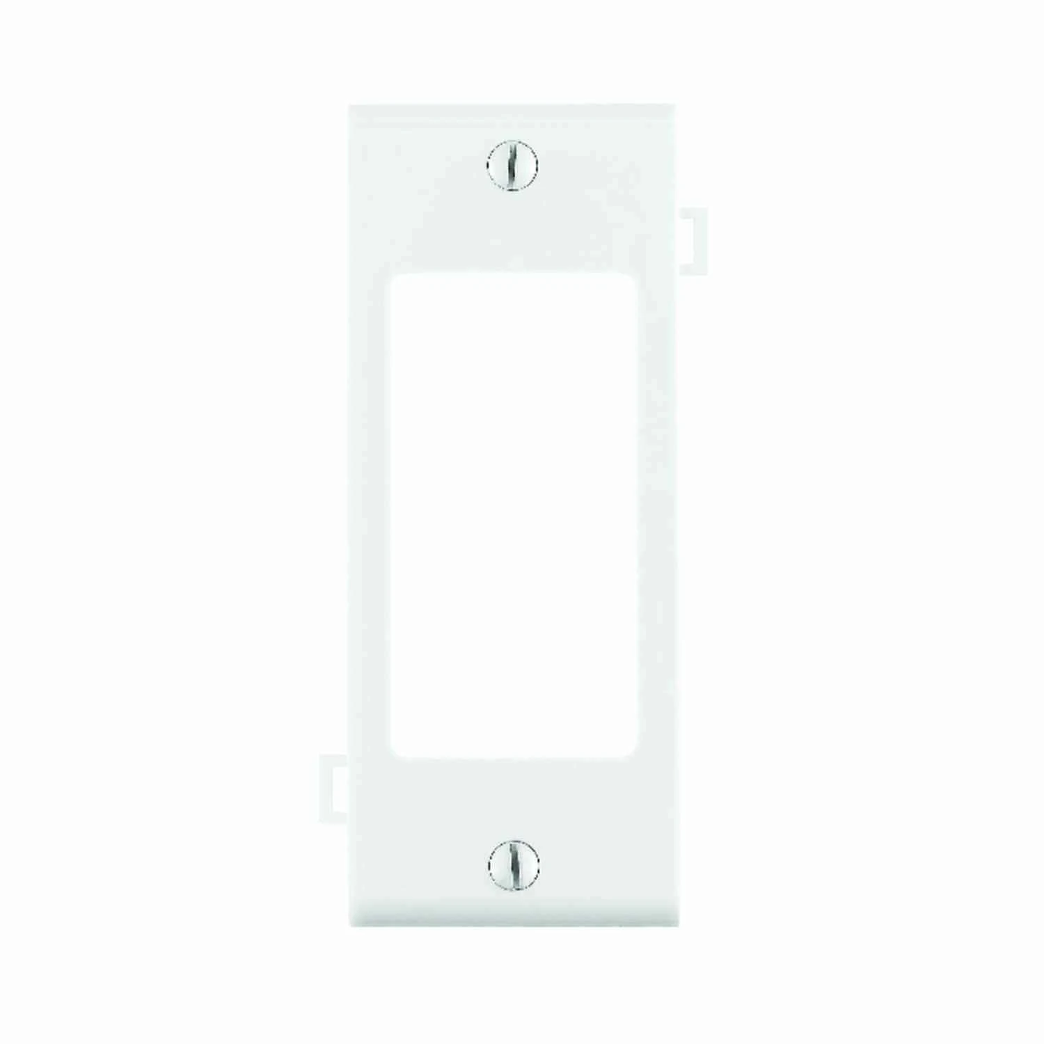 1-gang Plastic Sectional Rocker Decorator Wall Plate Center Panel, White