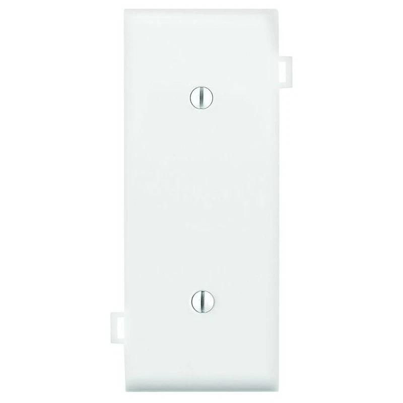 1-gang Standard Center Nylon Blank Wall Plate, White