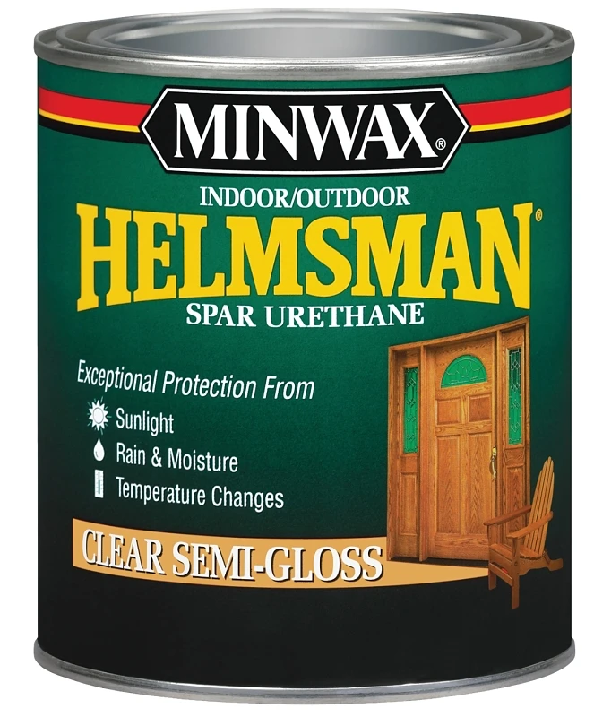 Helmsman Semi-gloss Clear Spar Urethane, 1 Quart - Oil-based Finish