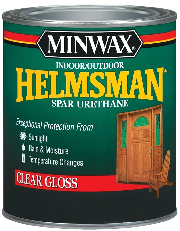 Helmsman Gloss Clear Spar Urethane, 1 Quart - Oil-based Finish