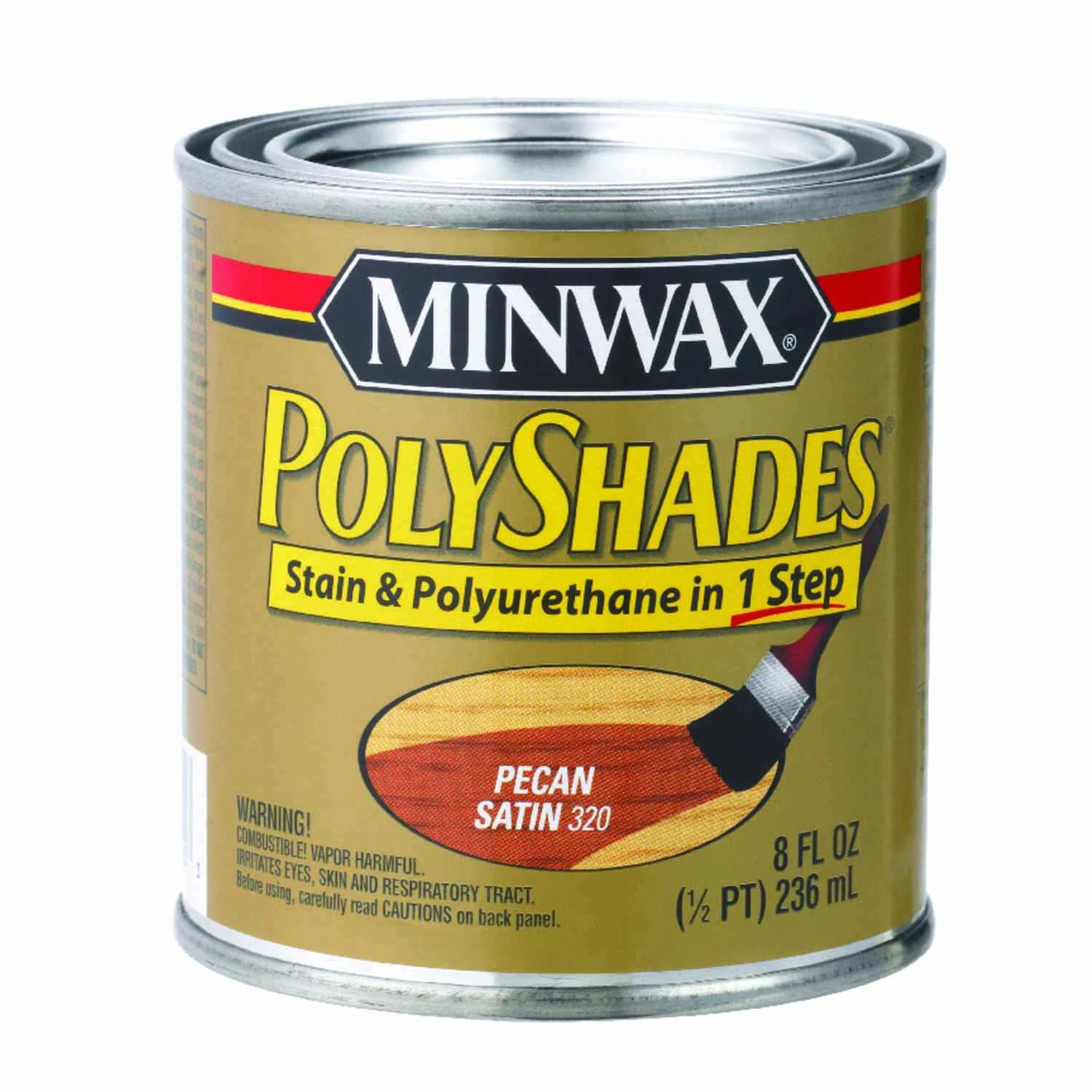Polyshades 1/2 Pt. Satin Stain & Finish Polyurethane, Pecan Color