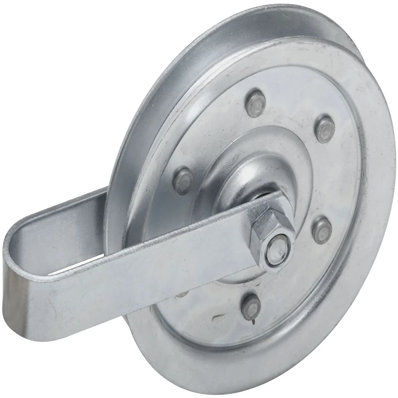 4 Inch Galvanized Steel Cabinet Pulley With Fork Attachment