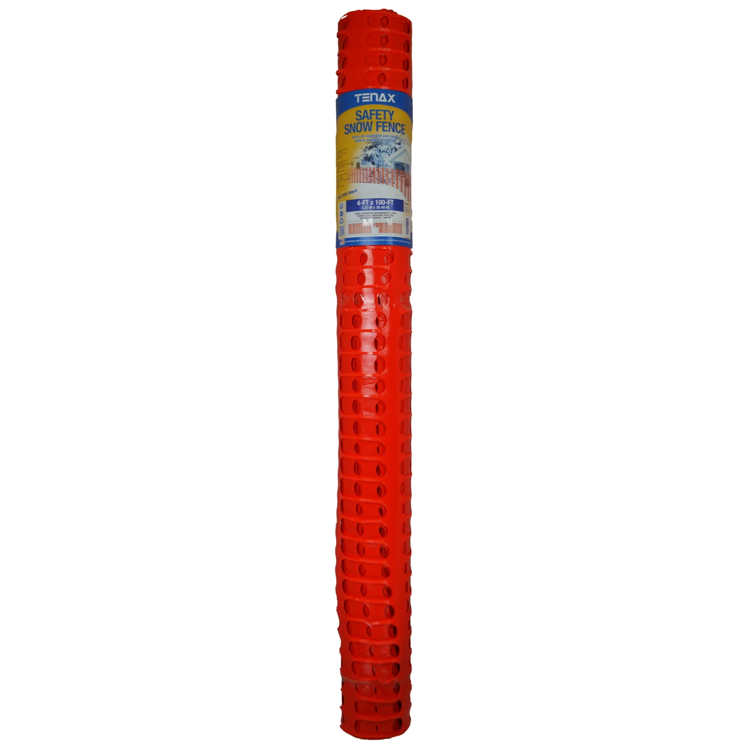 Saf-t-sno 4 Ft. H X 100 Ft. L Polyethylene Snow Safety Fence, Orange