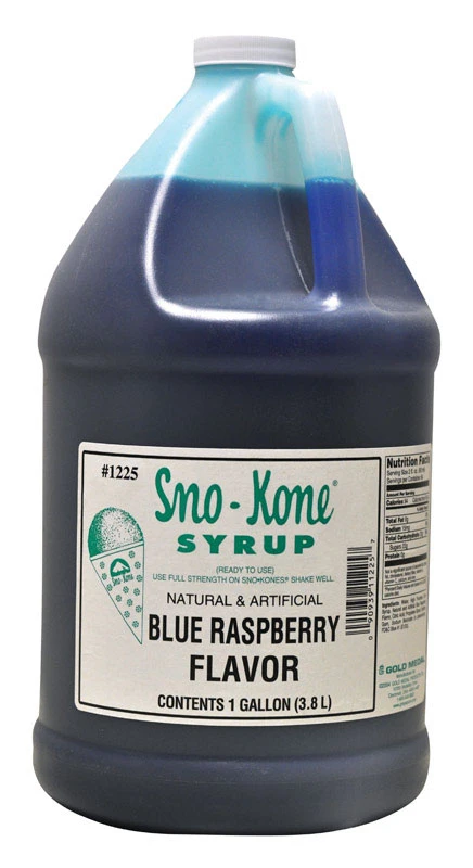 Blue Raspberry Sno-kone Syrup, 1 Gal.