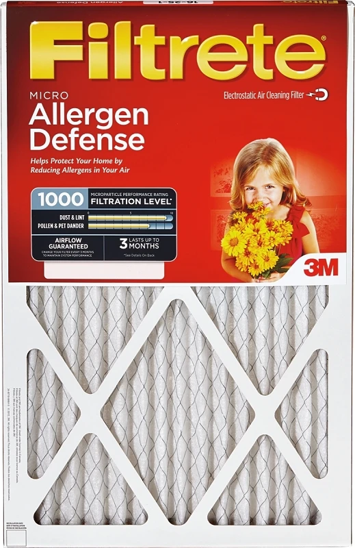 Allergen Defense Red Micro Pleated Air Air Filter, 3 Months, 12x24x1-in.
