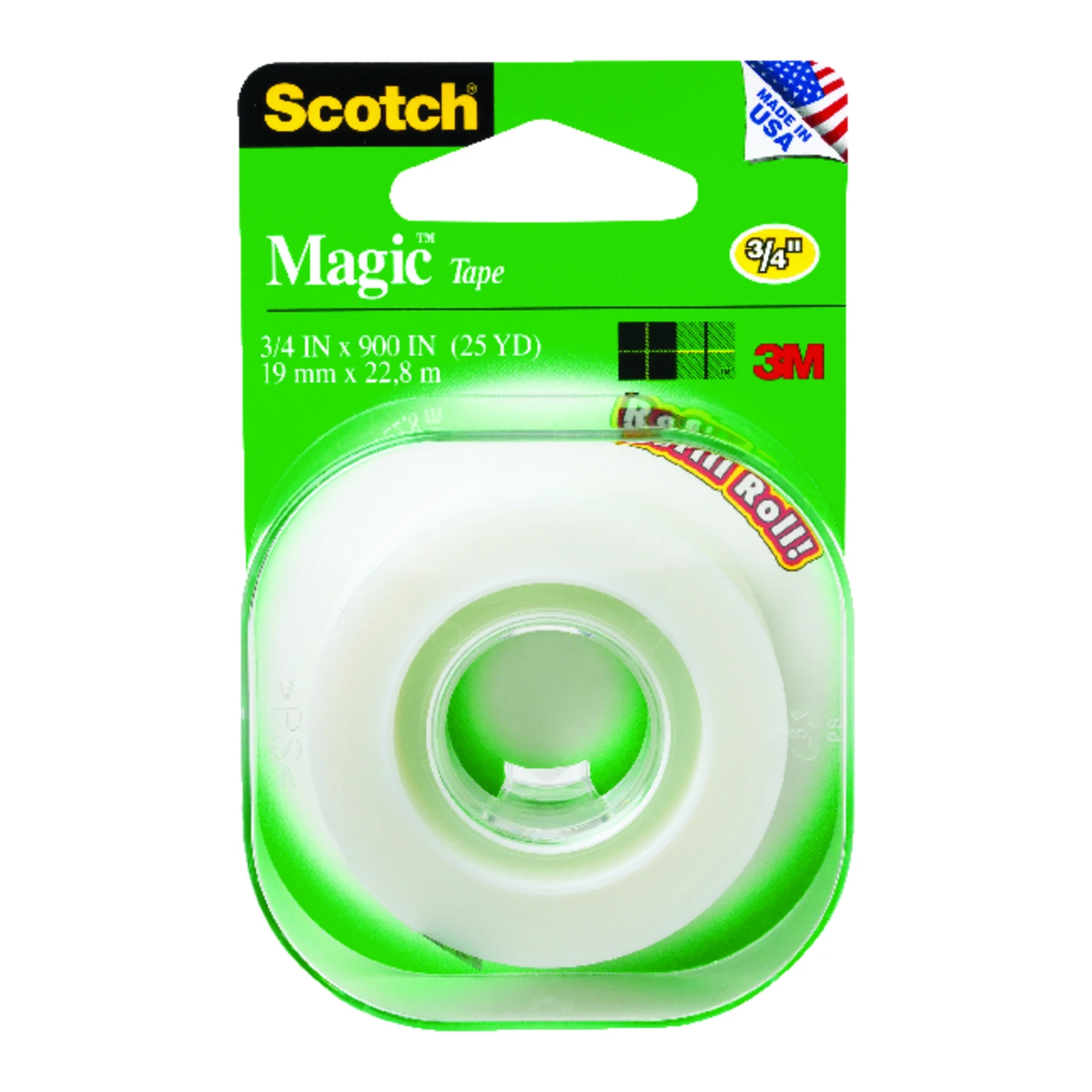 Magic Tape Refill, 3/4 In. X 500 In. For Dispensers