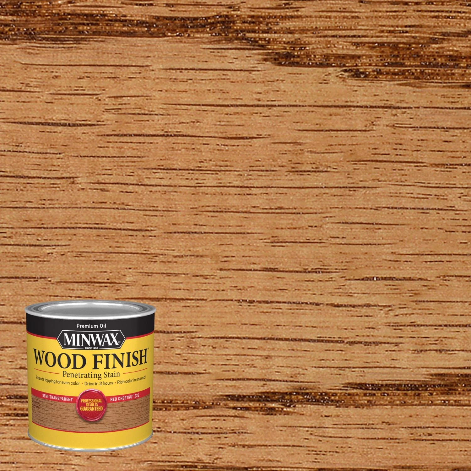 Wood Finish Penetrating Stain, Red Chestnut, 1/2 Pint Oil-based
