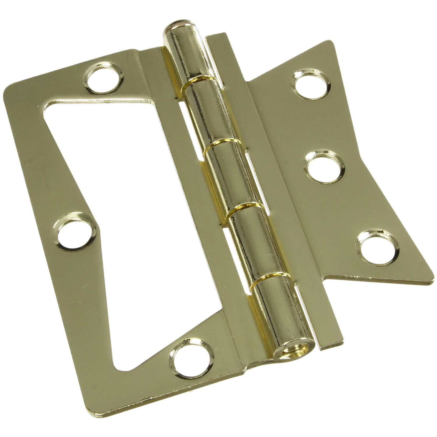 2-pk., 3-1/2 In. Brass Non-mortise Hinges