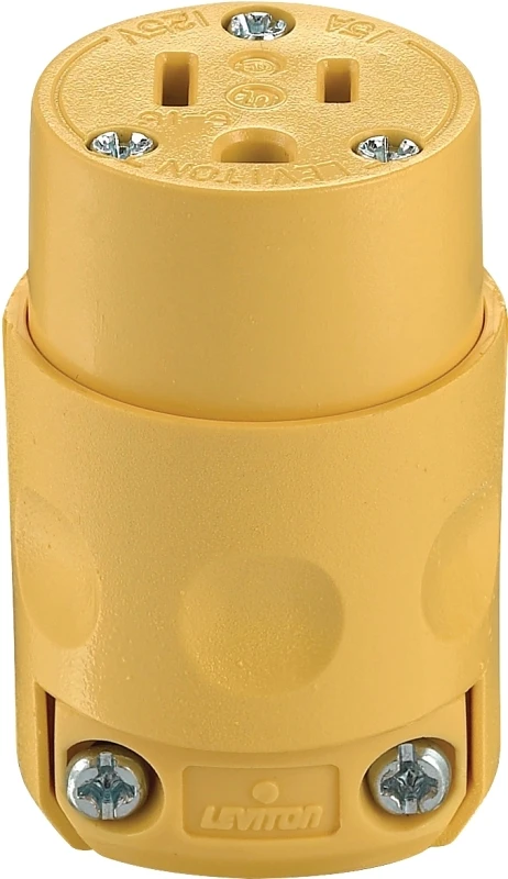 15a 125v 3-wire 2-pole Residential Cord Connector Outdoor-ready