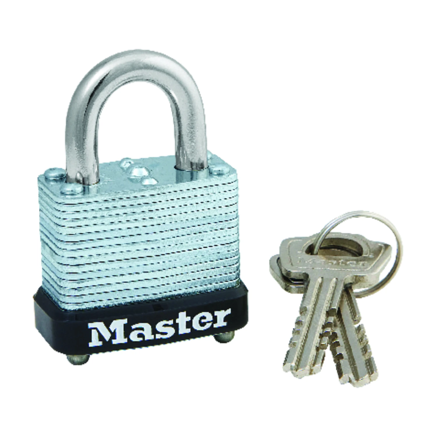 1-1/8 In. Keyed Padlock, Laminated Warded Steel