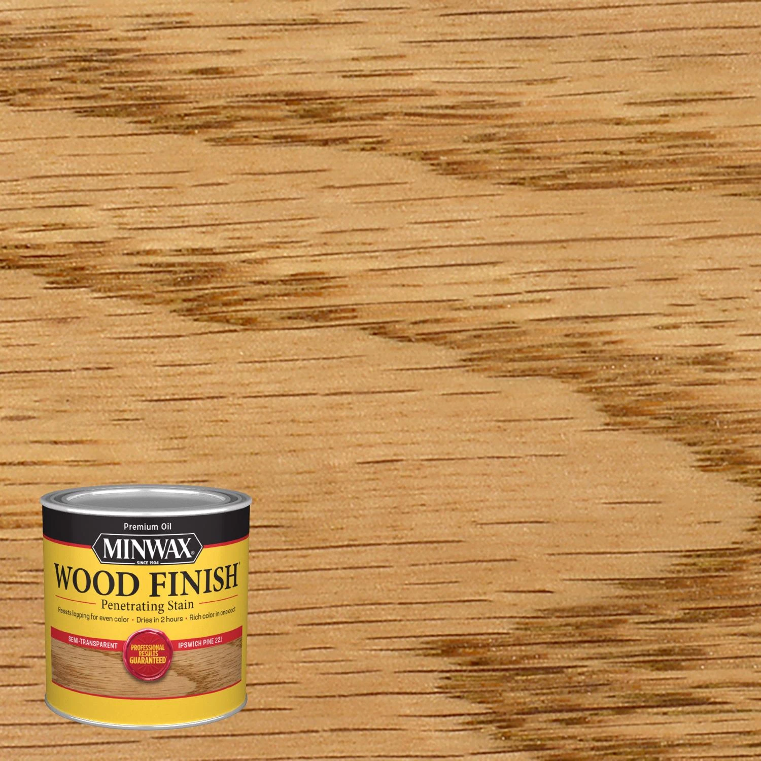 Wood Finish Penetrating Stain, Ipswich Pine, 1/2 Pint, Oil-based