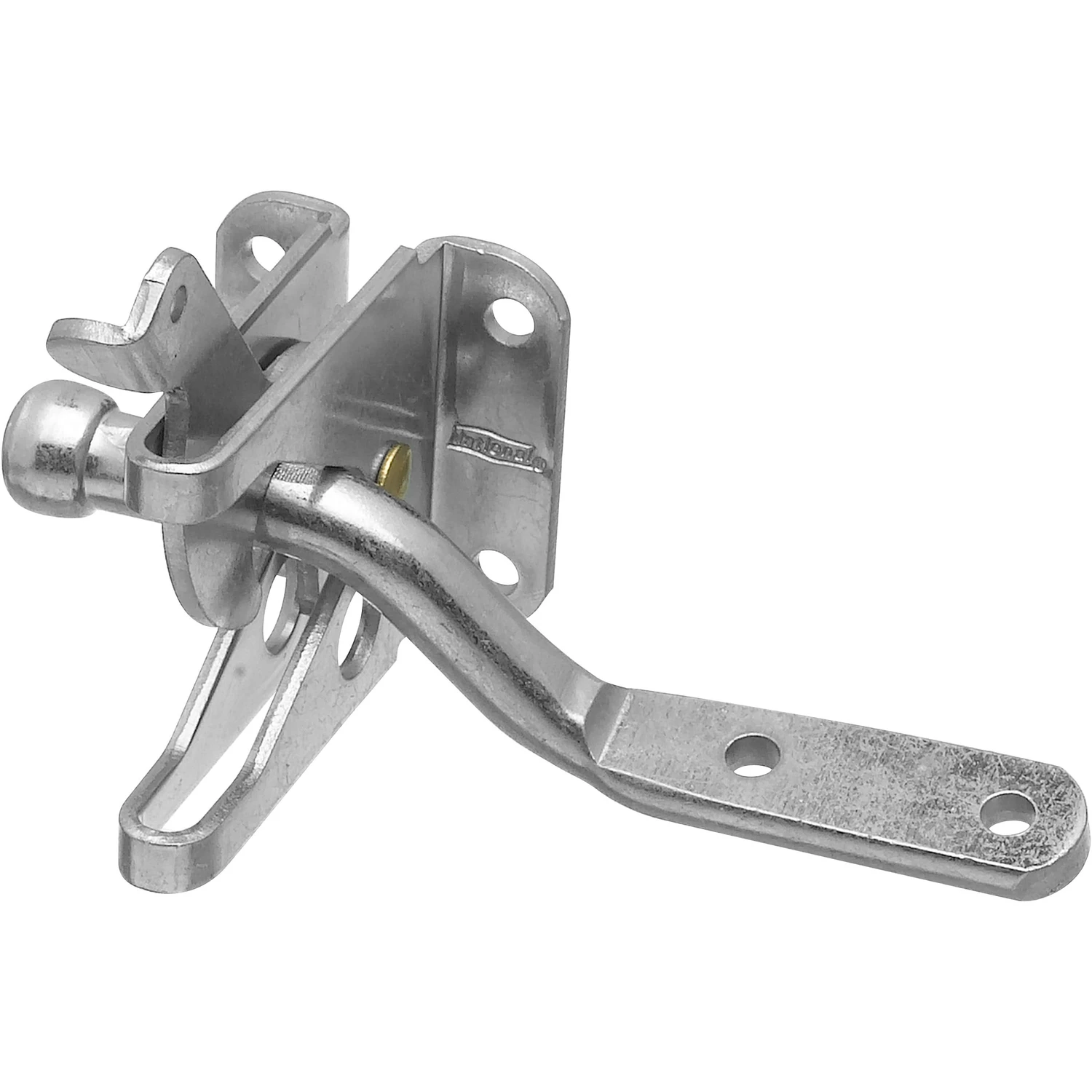 Zinc Steel Automatic Gate Latch, 4.44 In H, Self-latching, Zinc Finish