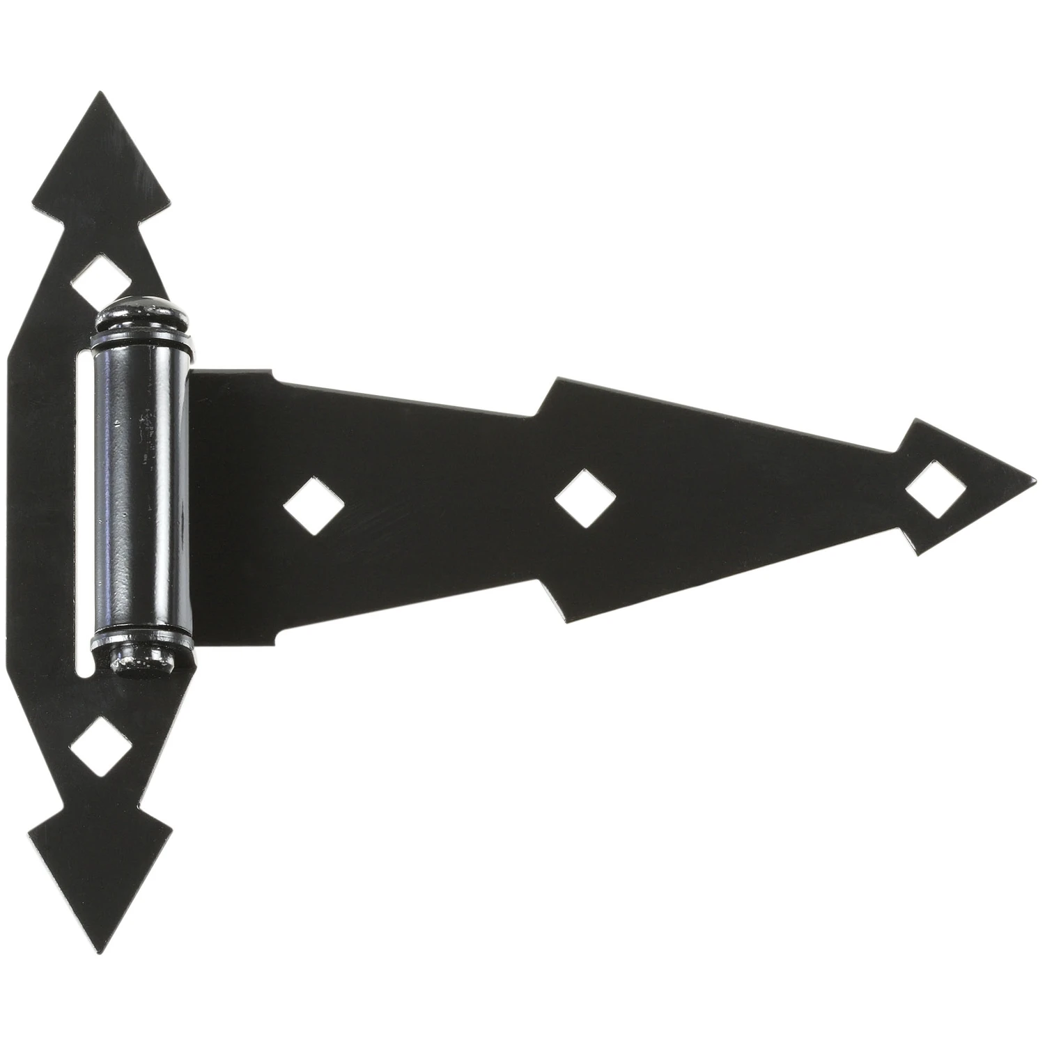 Black 7 In. Steel Tee Hinge, (2-pack)