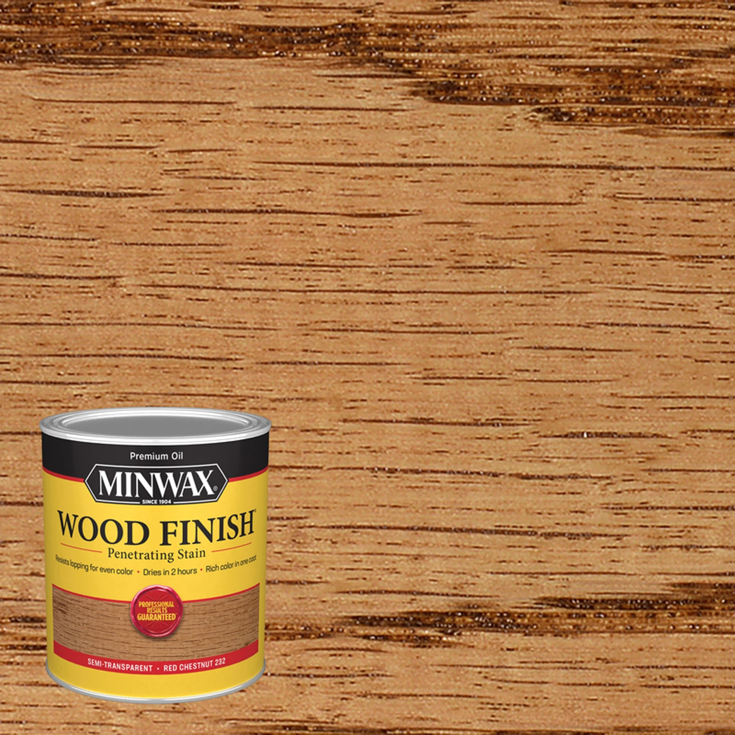 Wood Finish Penetrating Stain, Red Chestnut, 1 Quart Oil-based