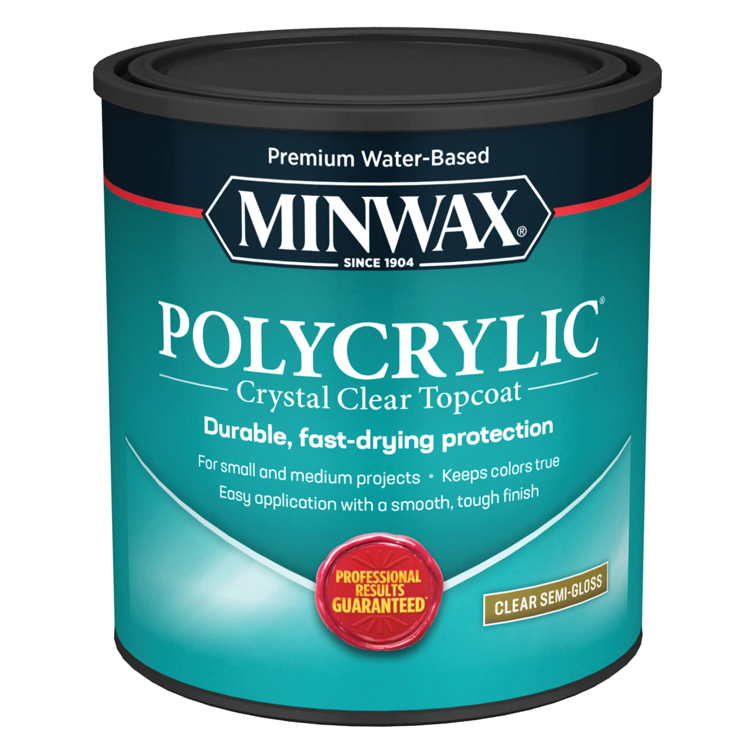 Polycrylic 1 Quart Semi-gloss Water-based Protective Finish For Wood