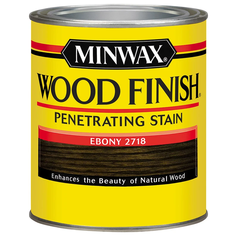 Wood Finish Penetrating Stain, Ebony, 1/2 Pint, Oil-based