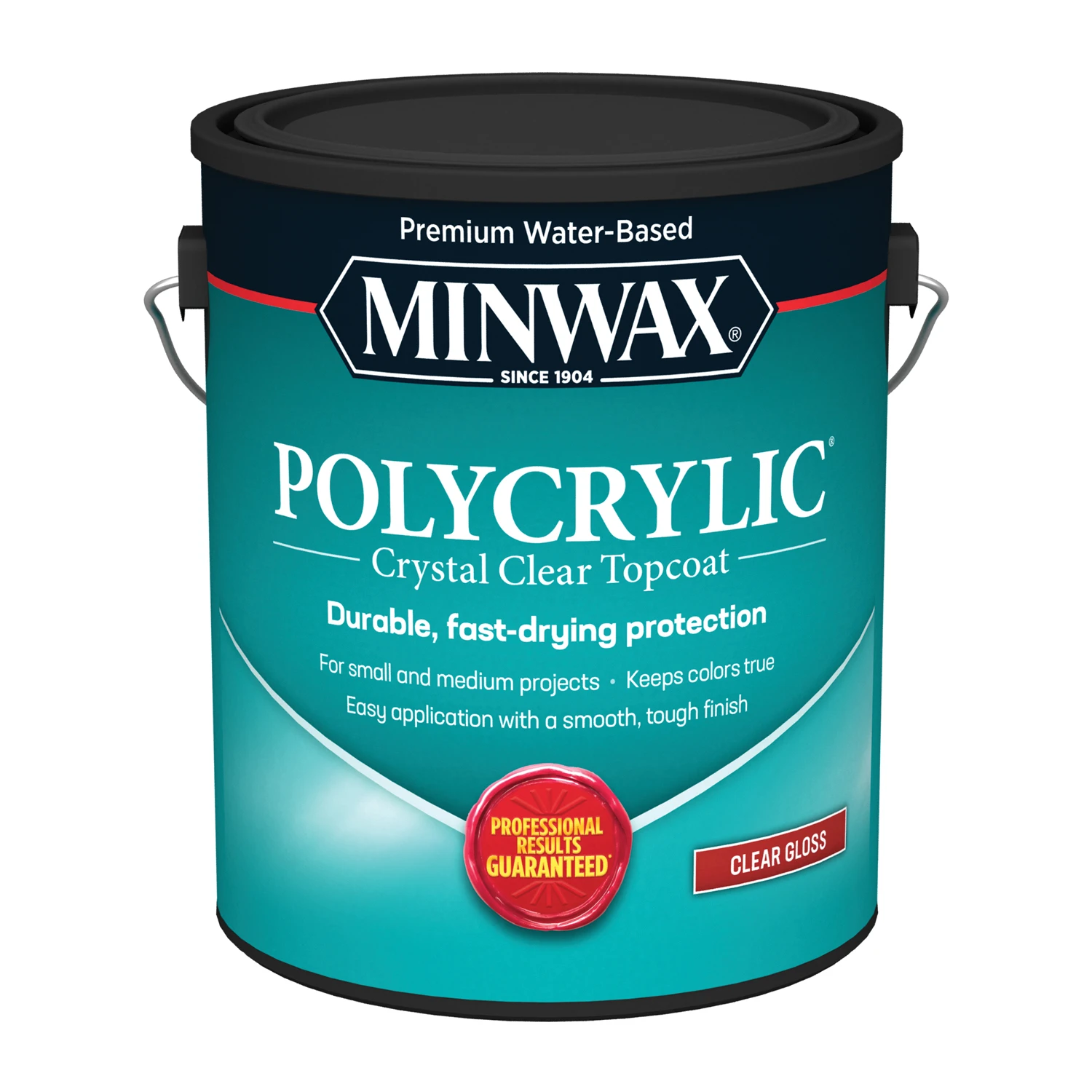 Polycrylic 1 Gallon Gloss Water-based Protective Finish For Interior Wood