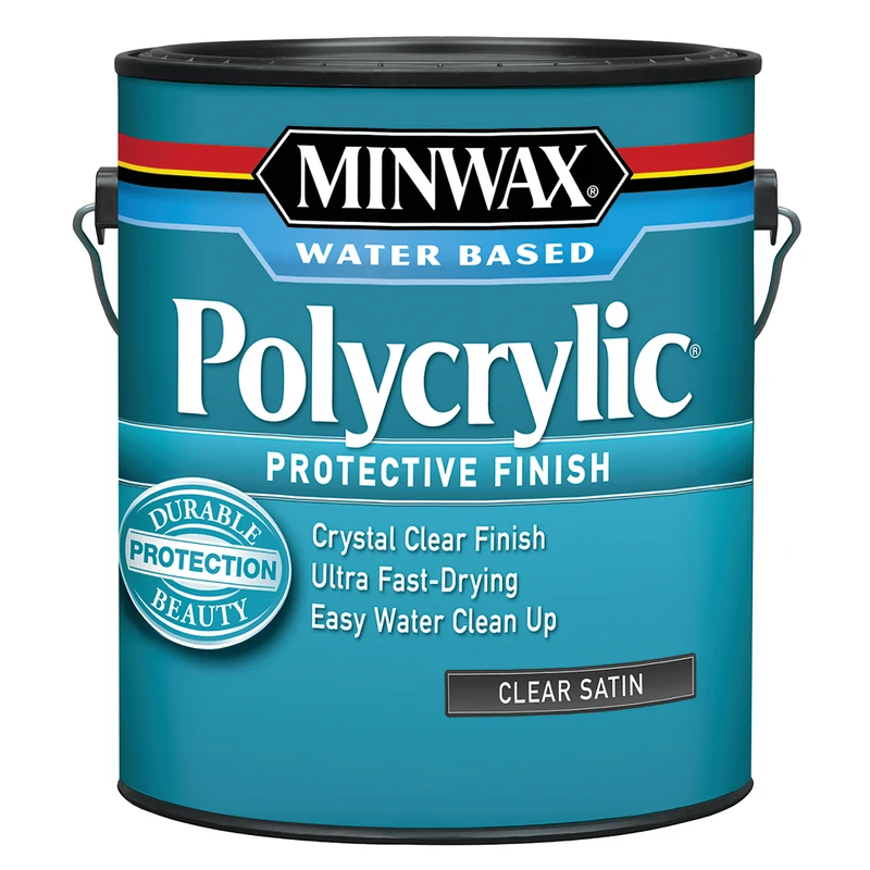 Polycrylic 1 Gallon Satin Water-based Protective Finish For Interior Wood