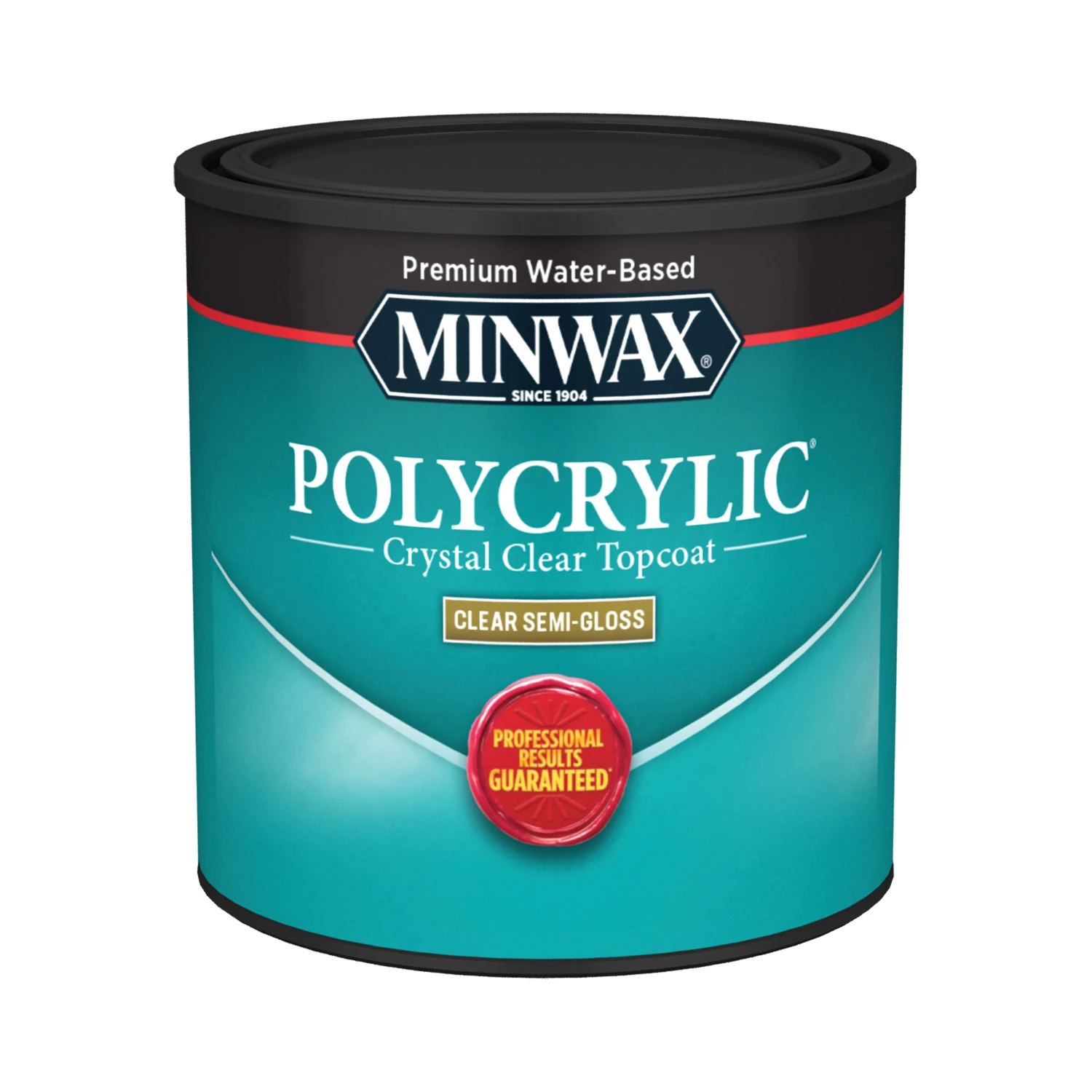 Polycrylic 1/2 Pint Semi-gloss Water-based Protective Finish - Crystal Clear