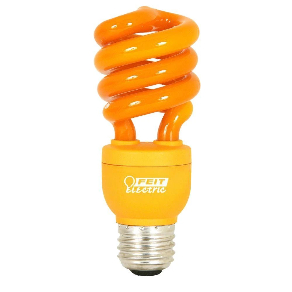 13-watt Orange A19 Spiral Cfl Light Bulb - 60-watt Equivalent
