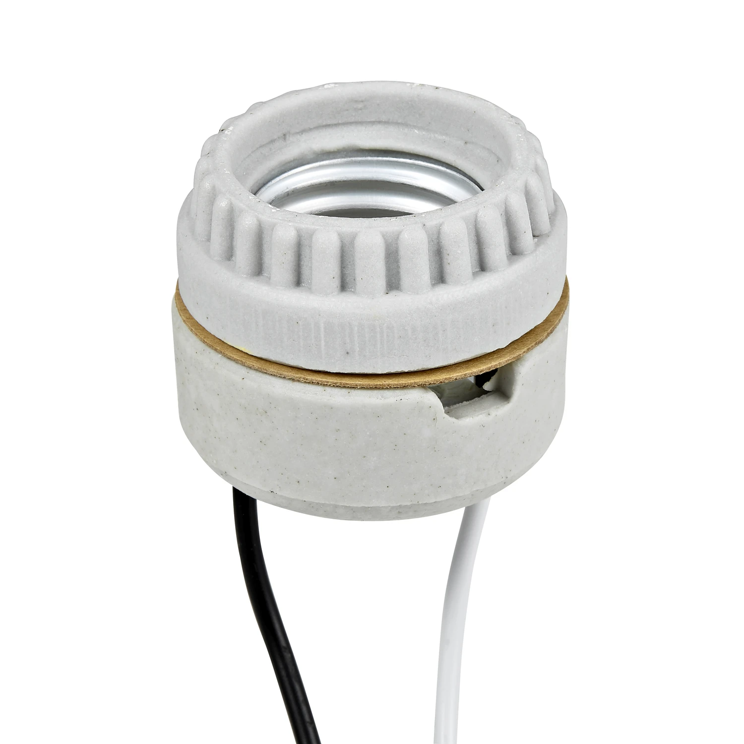 Keyless Medium Base White Porcelain Lamp Socket