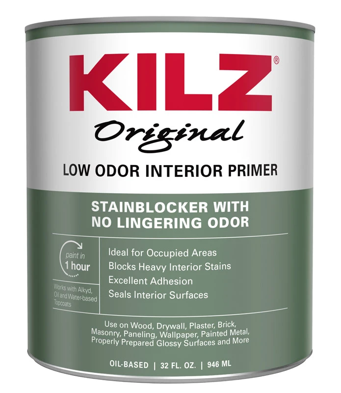Original Low Odor Oil-based Interior Primer Sealer Stainblocker, White, 1 Quart